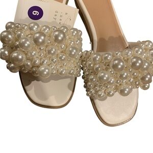 A New Day Women's Pearl Embellished Sandals - White